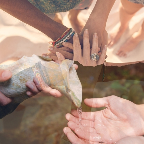 5 people holding hands